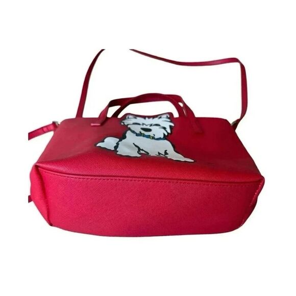 MARC TETRO Westie Dog Mini Tote Everyday Crossbody Versatile Red Bag - Picture 7 of 16